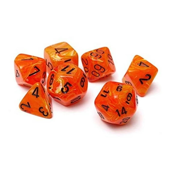 Chessex CHX27433 Dice-Vortex Set, Orange/Black