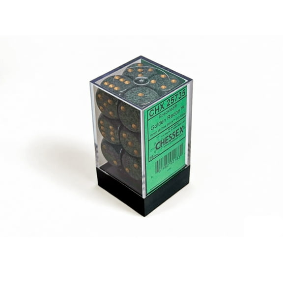 Chessex: Speckled Golden Recon 16mm d6 Dice Block (12 Dice)