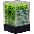 thumbnail image 1 of Chessex Dice d6 Sets: Vortex Bright Green with Black - 12mm Six Sided Die (36) Block of Dice, 1 of 3