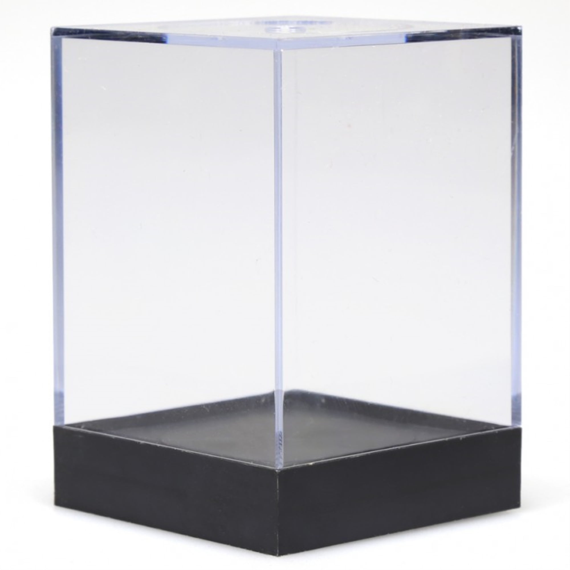 Large Clear Acrylic Figure Display Box with Black Base