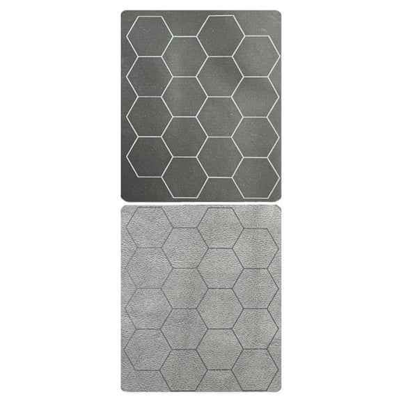 Chessex Play Mat – Mat: 1” Hex 2 Sided Black/Grey Megamat (Two Color Mat) - Smooth & Tough – Compatible with Tabletop RPGs – Accessories for Game Night