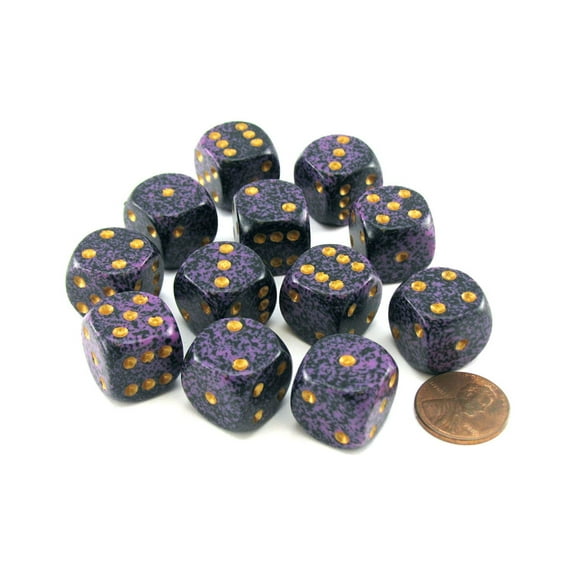 Chessex Speckled 16mm D6 Dice Block (12 Dice) - Hurricane #25717