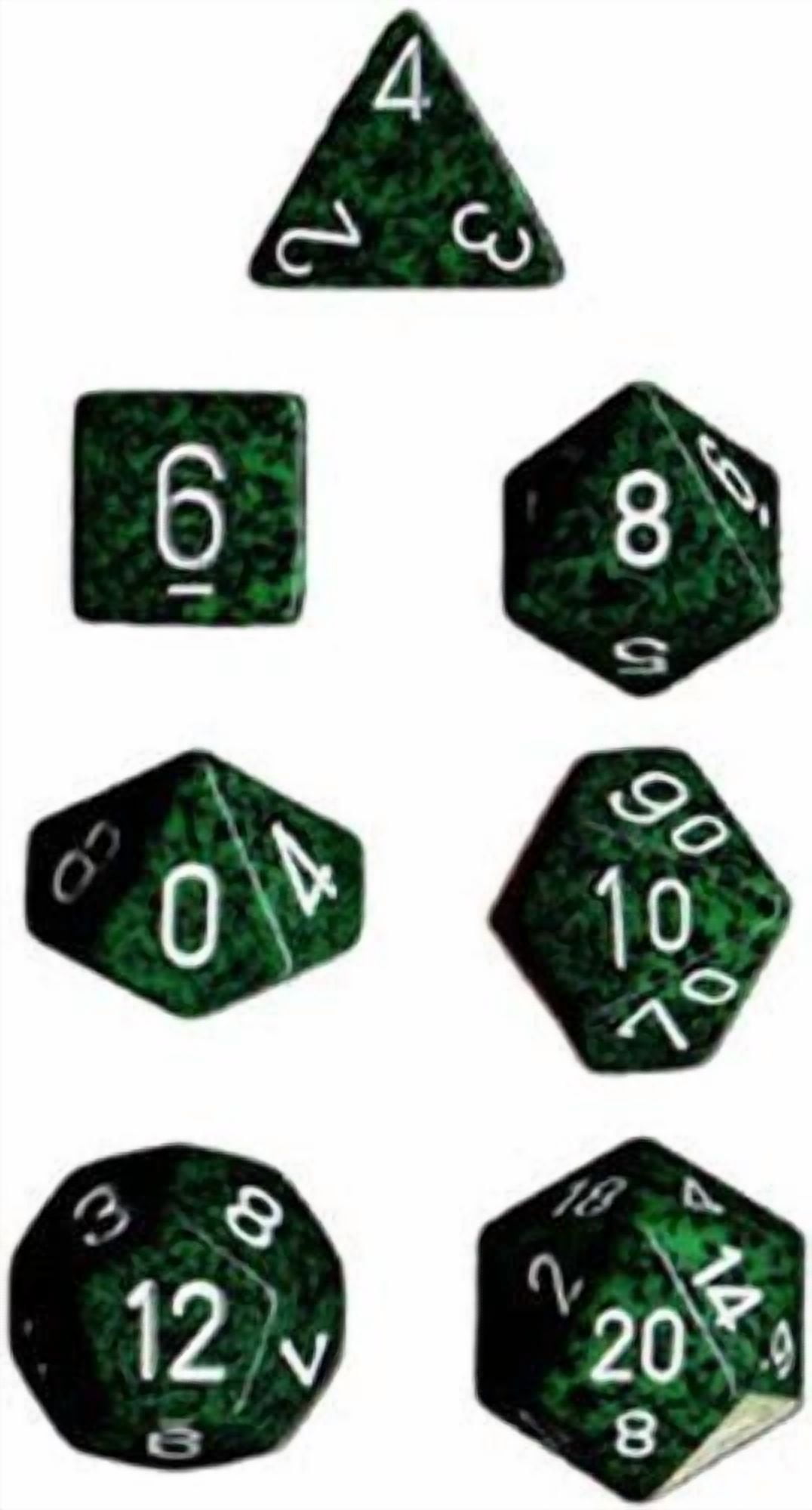 Chessex Speckled Polyhedral Dice Set Recon Numbers 7 Dice Set For Rpg