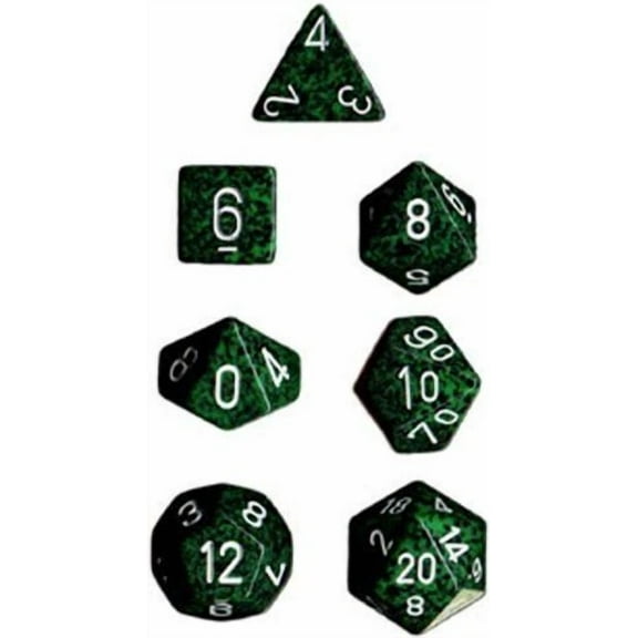 Chessex Speckled Polyhedral Dice Set Recon Numbers 7 Dice Set For Rpg
