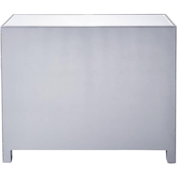 Chest 3 Drawers, Antique Silver Paint - 40 x 16 x 32 in.