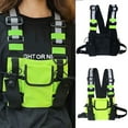 thumbnail image 1 of Chest Bag Adjustable Strap Reflective Unisex Multi-function Magic Sticker Vest Bag for Climbing, 1 of 8