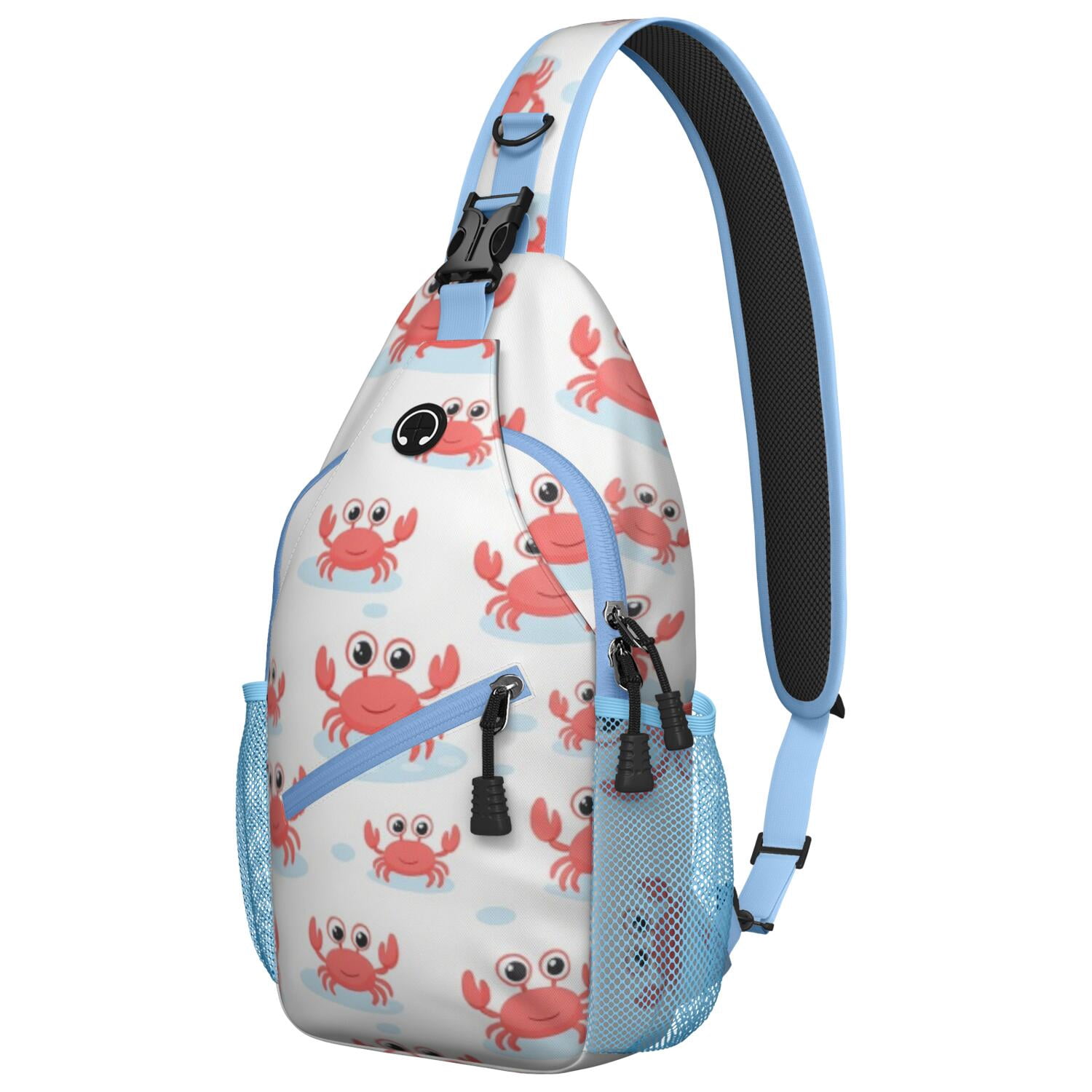 Chest Bag Crossbody Shoulder Bag Adjustable Shoulder StrapGym Cycling Travel Hiking Daypack for Hiking Dating Gym Cycling Working Marine Adorable Crab