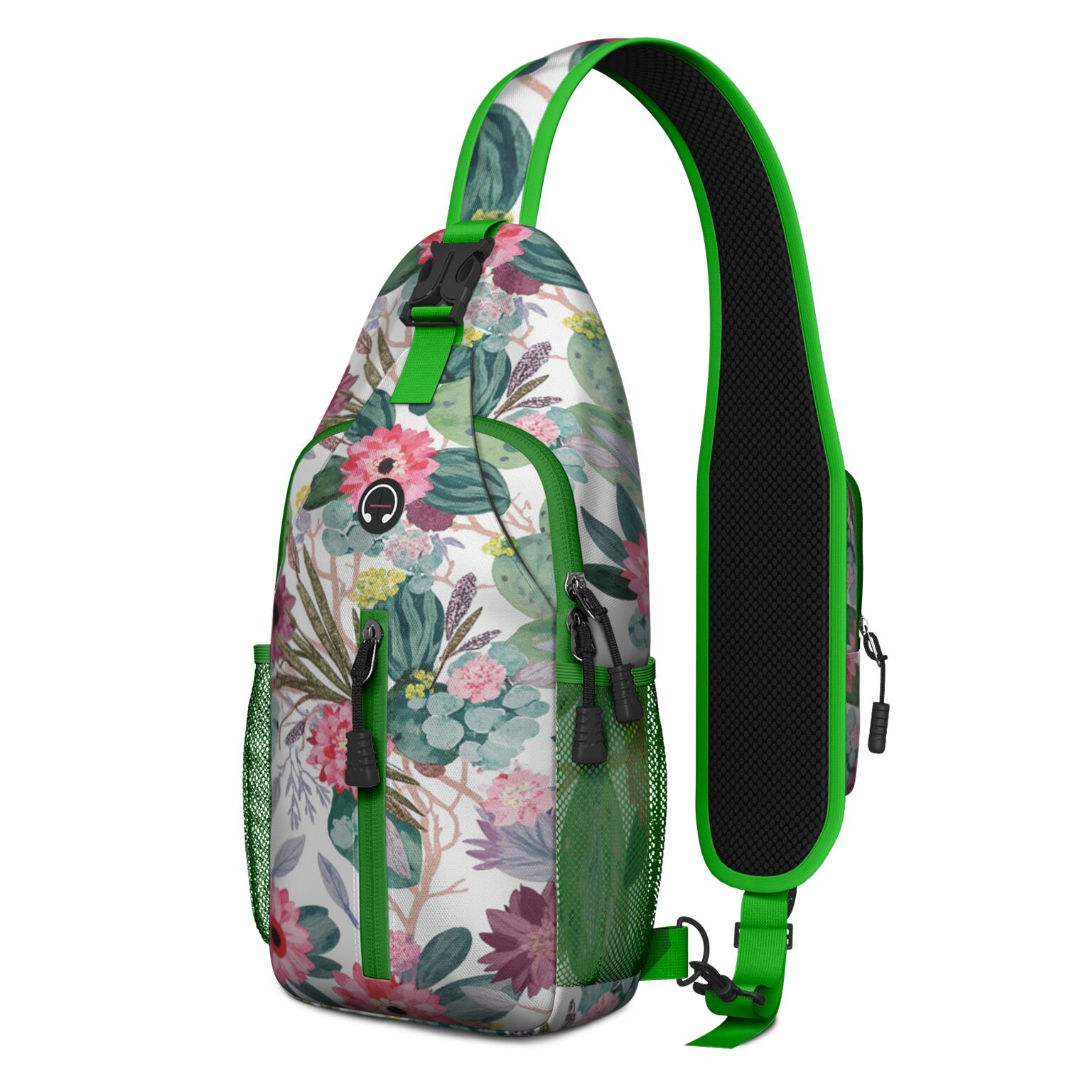 Chest Bag Crossbody Shoulder Bag Crossbody Shoulder BagHiking Sling Backpack for Men Women Travelers Cactus
