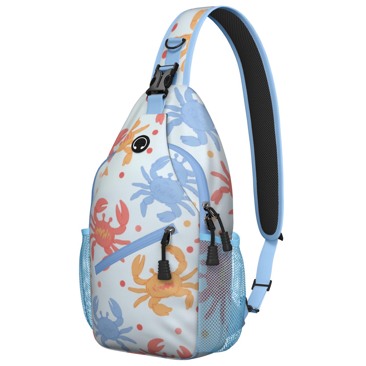 Chest Bag Crossbody Shoulder Bag Crossbody Shoulder BagTravel Sling Bag for Men Women Travelers Marine Adorable Crab