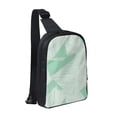 thumbnail image 1 of Chest Bag Dual Pocket 11.8×7.7×2.4in Waterproof Double-Pocket Large Capacity With No Inner Pouch Pockets And Double Drawstrings Lightseagreen Geometric Lines_4, 1 of 8