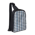 thumbnail image 1 of Chest Bag Dual Pocket 11.8×7.7×2.4in Waterproof Double-Pocket Large Capacity With No Inner Pouch Pockets And Double Drawstrings Lightsteelblue Retro Houndstooth_2, 1 of 8