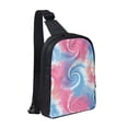 thumbnail image 1 of Chest Bag Dual Pocket 11.8×7.7×2.4in Waterproof Double-Pocket Large Capacity With No Inner Pouch Pockets And Double Drawstrings Palevioletred Tie-Dye Background Vibrant Colors And Swirling (3), 1 of 8