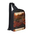 thumbnail image 1 of Chest Bag Dual Pocket 11.8×7.7×2.4in Waterproof Double-Pocket Large Capacity With No Inner Pouch Pockets And Double Drawstrings Autumn Picnic, 1 of 8