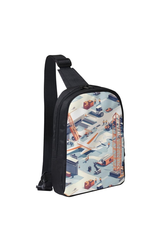 Chest Bag Dual Pocket 11.87.72.4in Waterproof Double-Pocket Large Capacity With No Inner Pouch Pockets And Double Drawstrings Construction Site