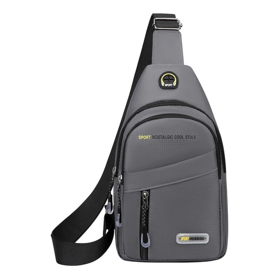 Chest Bag for Men, Hands-Free Running Fanny Pack, Lightweight Sports Waist Pack with Multiple Pockets, Water-Resistant Crossbody Bag for Travel Hiking