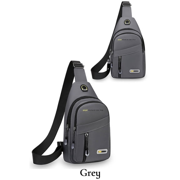 Chest Bag for Men | Small Lightweight Shoulder Backpack | Multifunctional Running & Sports Sling Bag | Water-Resistant Polyester | 30x17x5cm | Adjustable Strap | Organized Compartments