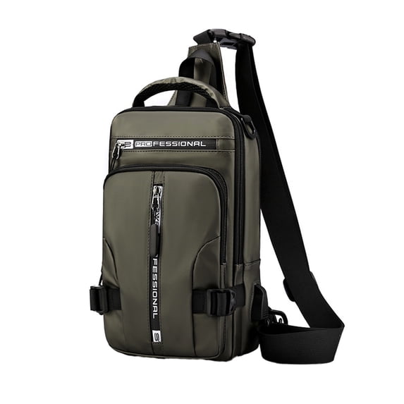 Chest Bag for Men Multifunctional Outdoor Single Shoulder Crossbody Bag with Adjustable Straps Trendy Leisure Sling Bag