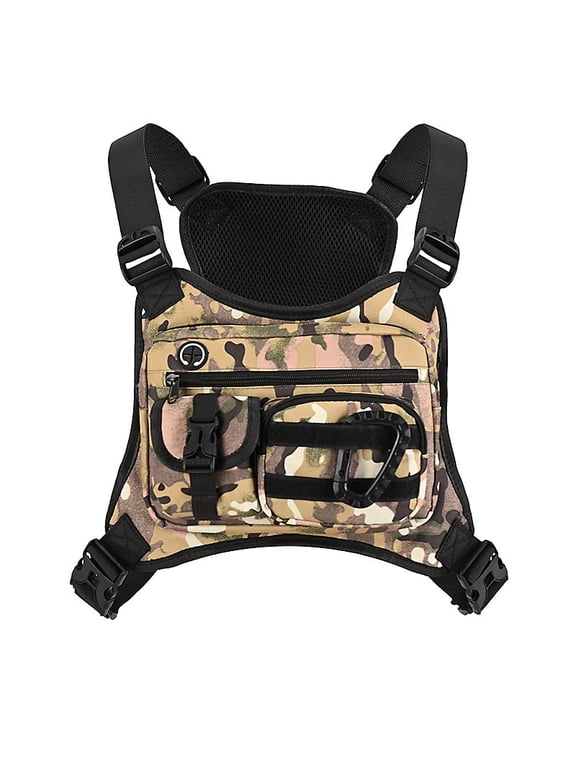 Chest Bag for Men,Running Pack Vest for Workouts,Water Resistant Sports Chest Pack For Running