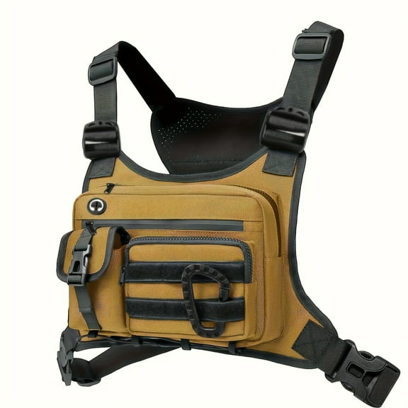 Chest Bag for Men,Running Pack Vest for Workouts,Water Resistant Sports Chest Pack For Running