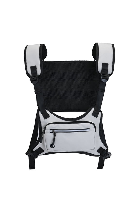 Chest Bag for Men and Women, Chest Rig Pack Front EDC Pouch Running Vest Phone Holder for Workout, Hiking and Outdoor Sports