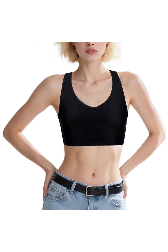 Chest Binder for V Neck Hook Elastic Band Binder Breast Binder Tank Top
