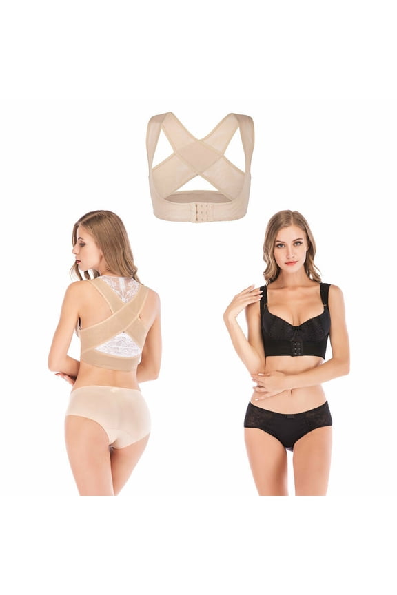 Chest Brace Up for Women Posture Corrector Shapewear Tops Bra Support Vest Back X Strap Shaper
