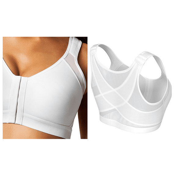 Chest Brace Up for Women,Wide Shoulder Straps Padded Bralette,Comfortable Support Posture Correction Women Sports Bra