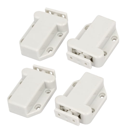 Unique Bargains Chest Furniture Push Press Plastic Open Catch Touch Latch 63mmx43mmx17mm 4Pcs