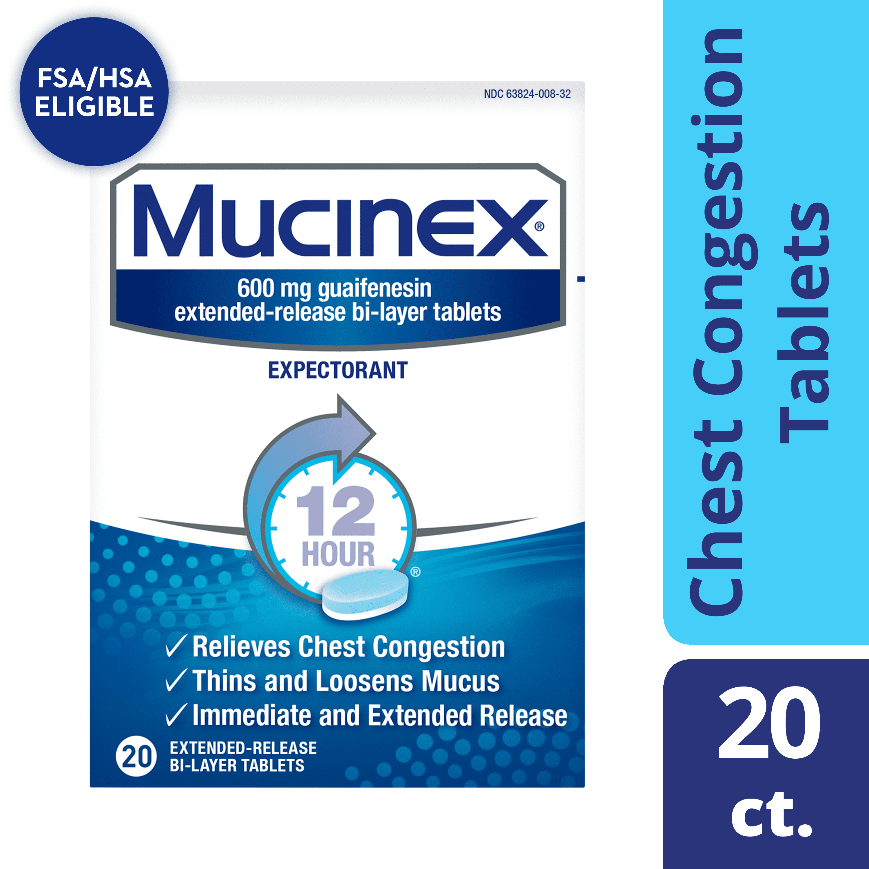 Chest Congestion Mucinex Expectorant 12 Hour Extended Release Tablets Chest Congestion Mucinex Expectorant 12 Hour Extended Release Tablets