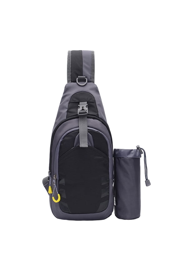 Chest Crossbody Sling Backpack Bag Travel Bike Gym Daypack for Women Men, Nylon Casual Shoulder Backpack, 36*17*4cm - black