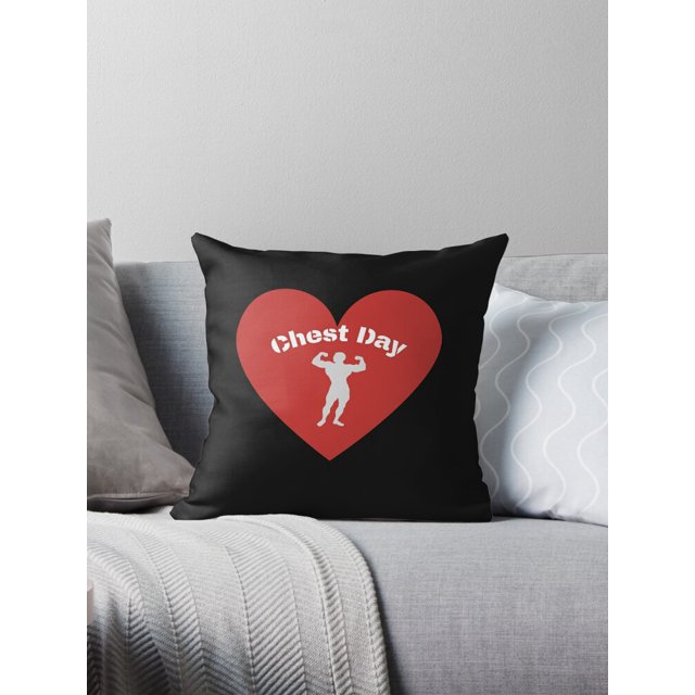 Chest Day funny gifts for bodybuilders Throw Pillow Covers Cases