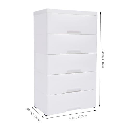 Chest of Drawers 5 Tier Plastic Storage Dressers, 33In Tall Clothes ...