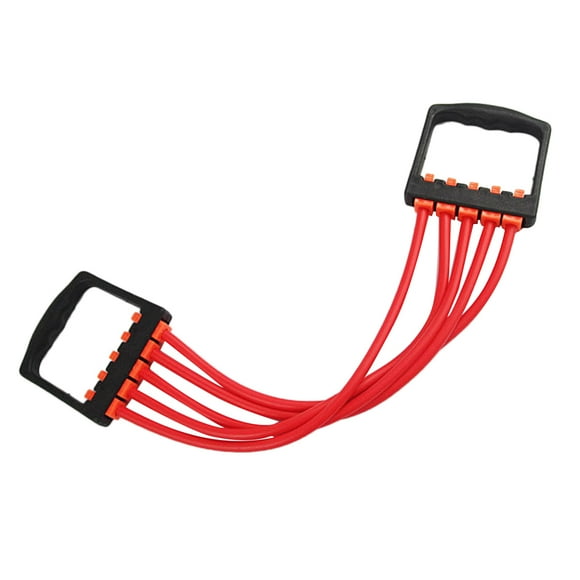 Chest Expander Adjustable Spring Rubber Exerciser Arm Pulling Resistant Band Expander Muscle Training Equipments for Fitness Gym Random Color