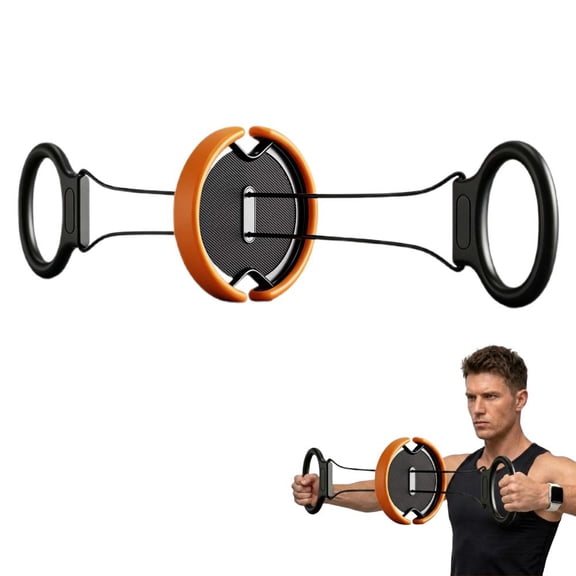 Chest Expander and Upper Body Workout Equipment, Adjustable Resistance Band with Twisting Tension Dial, Portable Arm Exerciser and Chest Fly Machine for Home Gym Strength Training