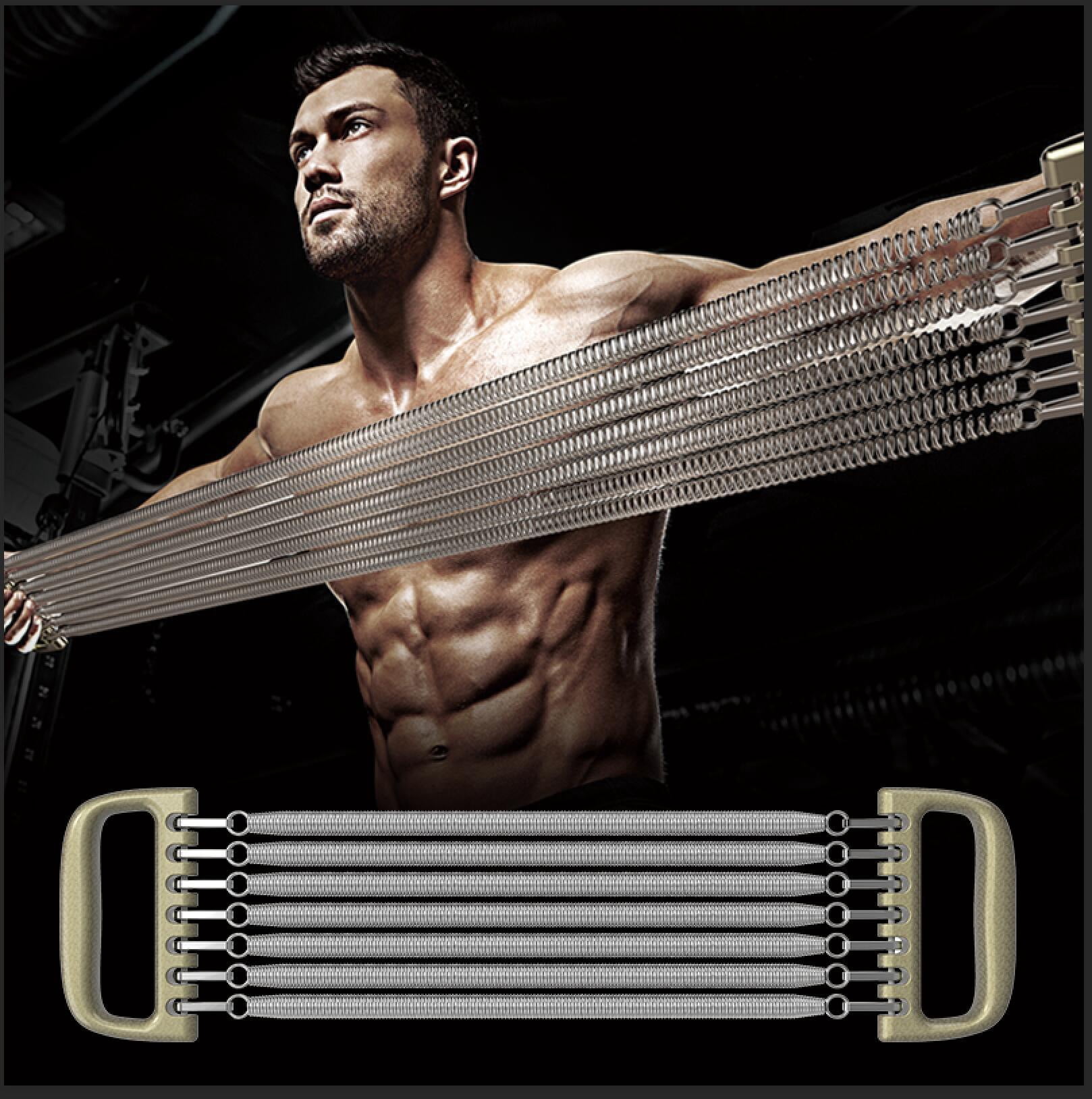 Chest Expander for Men 7 Spring Adjustable, Chest Expander with ...