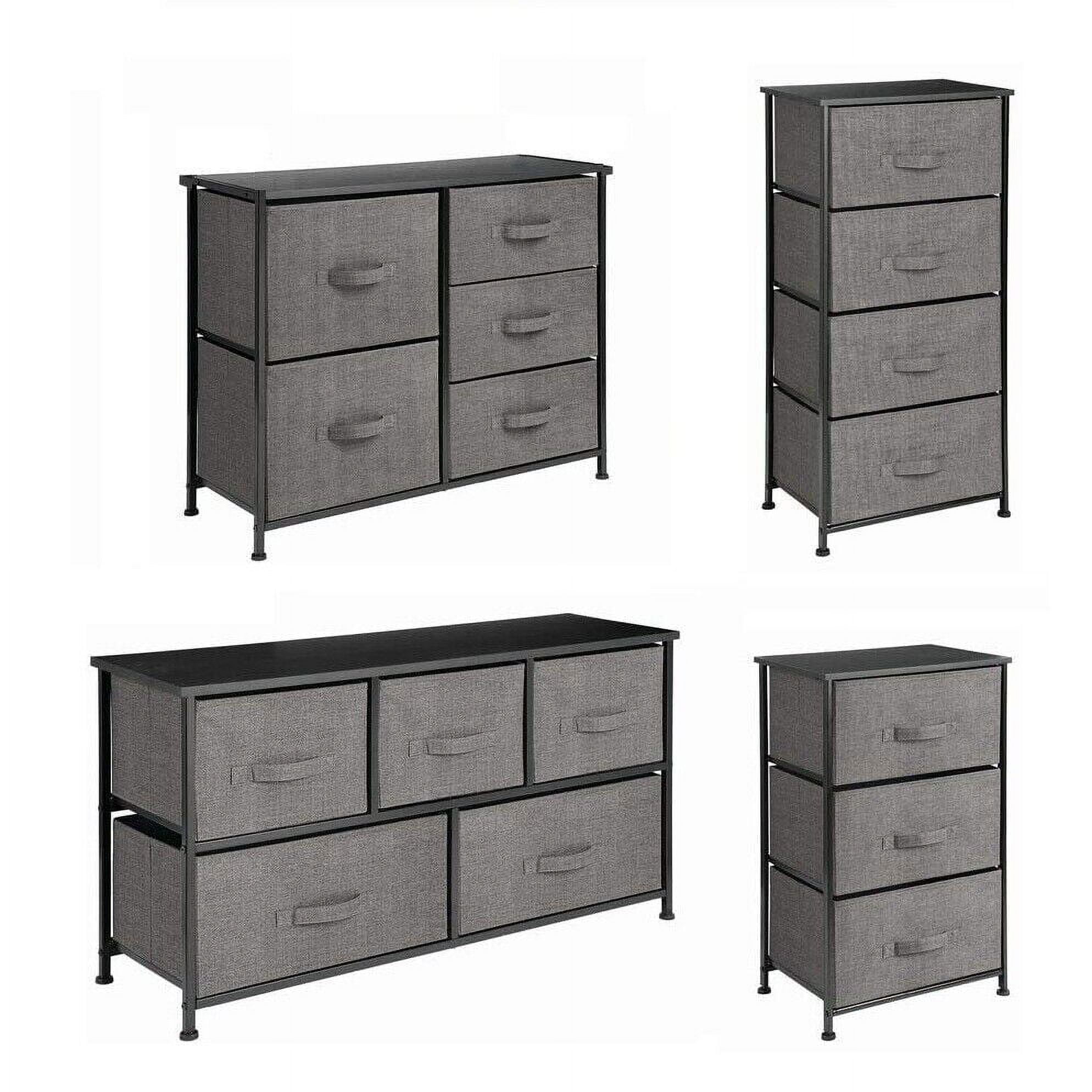 Chest Fabric Drawers Dresser 4/5/7 Bins Furniture Storage Toy