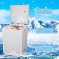 thumbnail image 1 of Chest Freezer 3.5 CU.FT, Horizontal Freezer with Storage Basket, Quiet Compact Freezer - 7 Temperature Settings, White, 1 of 10