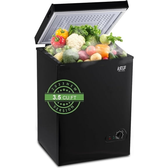 GGTB 3.0 Cu.ft Chest Freezer Top Open Door Compact Freezer with Adjustable Temperature Black