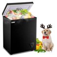 Temperature Controller Freezer Chest Freezer 3.5 Cu Ft Small Deep Freezer Top Door Compact Garage ...