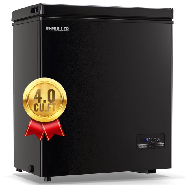 Chest Freezer 4.0 CU.FT DEMULLER Compact Deep Freezer with Electronic