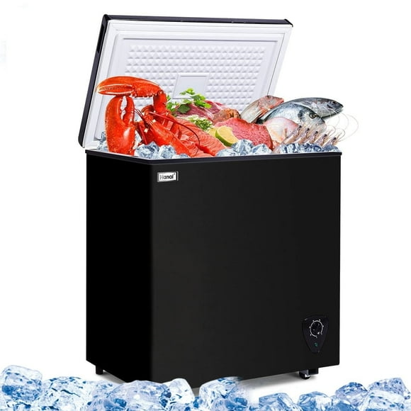 Chest Freezer 5.0 Cu. ft ,Deep Freezer with Energy Efficiency and Removable Storage Basket ,Perfect for Long-term Storage