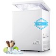 Chest Freezer, 7.0 cu.ft Compact Freezer, White Deep Top Door Freezer