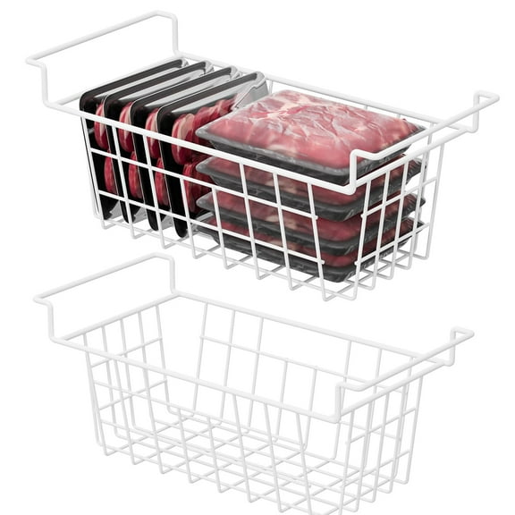Chest Freezer Baskets, Deep Freezer Organizer Bins Sturdy Metal Wire Freezer Organizer for Home Kitchen, 17.5in
