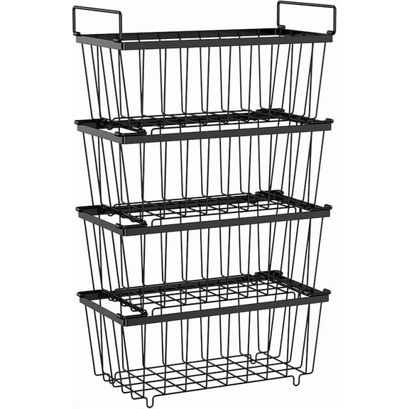 Chest Freezer Organizer Bins - 8 Pack Small Stackable Deep Freezer Organizer Bins for Most 7 Cu.FT Freezer Sort Frozen Meats, Freezer Storage Bins Easy Access Food without Digging