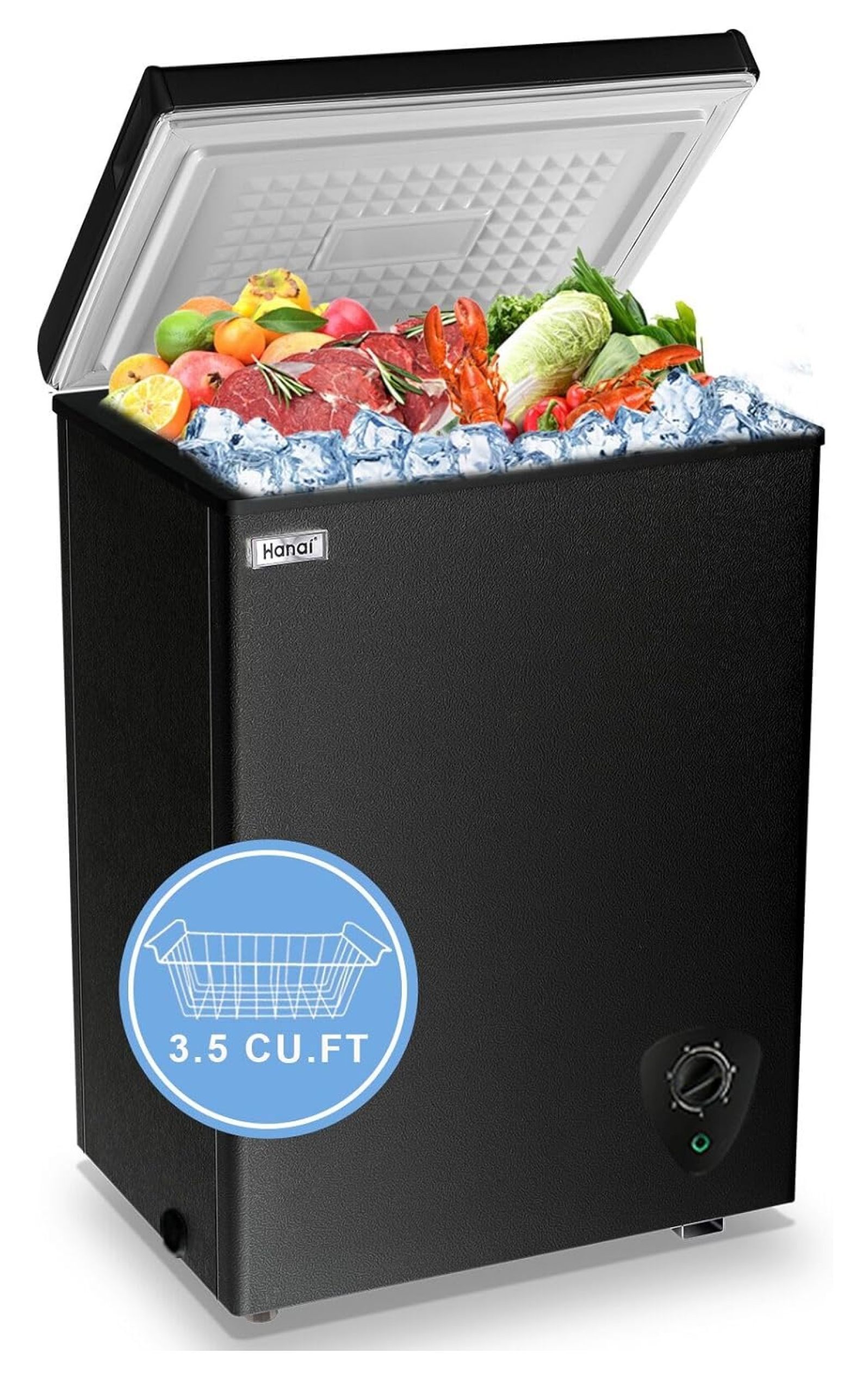 Chest Freezers 3.5 Cu.Ft Compact Mini Freezer standing Top Door Room