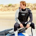 thumbnail image 1 of Chest Impact Life Vest | Jet Ski Racing Comp Vest | Jettribe All Black RS-16 Side Entry PFD, 1 of 1