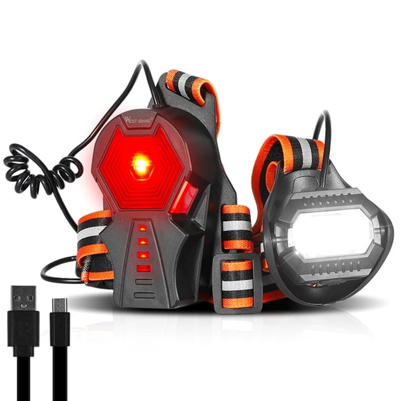 Chest Lights, USB Rechargeable Running Lights for Runner, 500Lumens Adjustable Beam, 4-6h Use Time, Running Headlamp