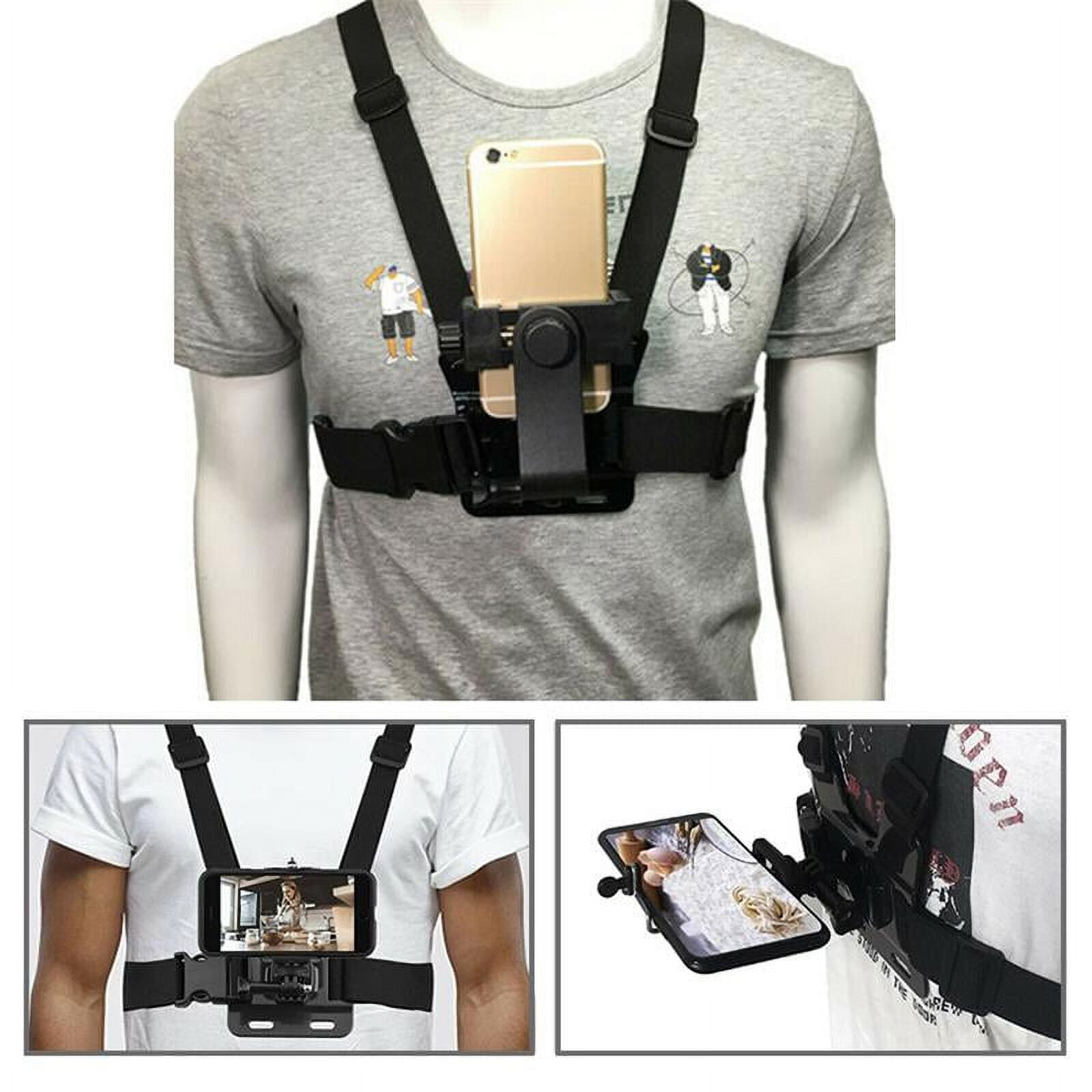 Chest Mount Harness Strap Phone Holder Action Camera POV for Mobile Phone 