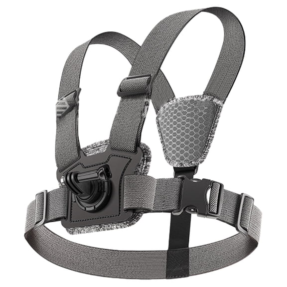 Chest Mount Harness with Secure J Hook for Various Action Camera,Elastics Capturing HandsFree Adventure Footages