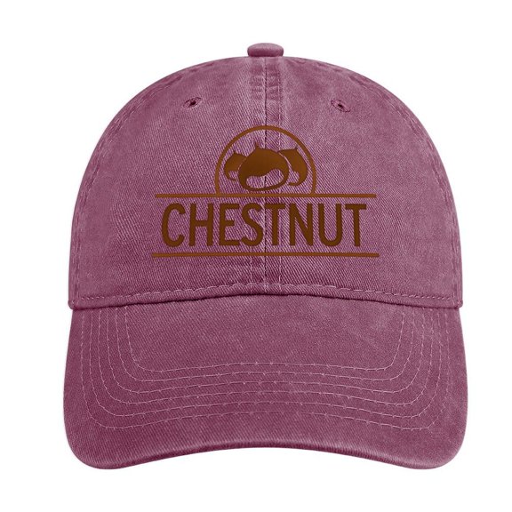 Chest Nuts Wine Red Hat Adjustable Funny Fashion Unisex Baseball Cap For Men Women